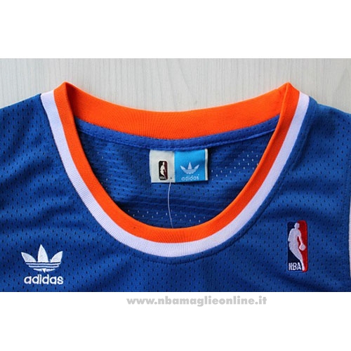 Maglia New York Knicks Patrick Ewing NO 33 Throwback Blu